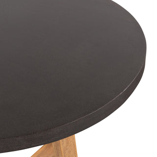 Nova 1.0m Round Dining Table - Black & Light Honey