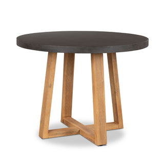 Nova 1.0m Round Dining Table - Black & Light Honey