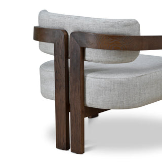 Courtney Linen Armchair - Walnut