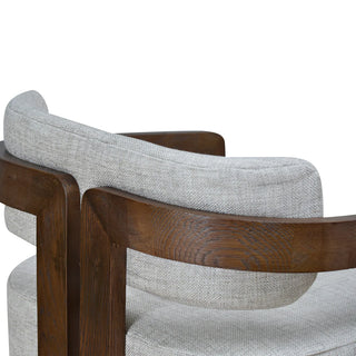 Courtney Linen Armchair - Walnut