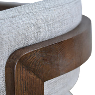 Courtney Linen Armchair - Walnut