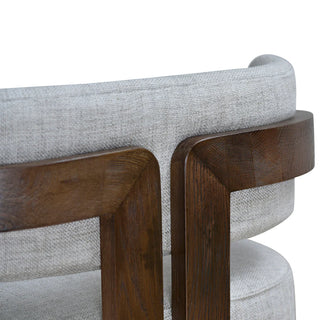 Courtney Linen Armchair - Walnut