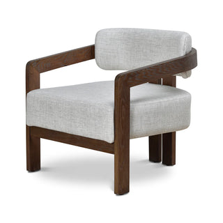 Courtney Linen Armchair - Walnut