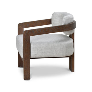 Courtney Linen Armchair - Walnut