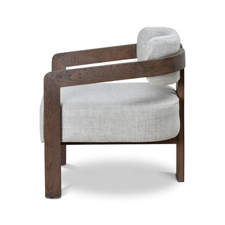 Courtney Linen Armchair - Walnut