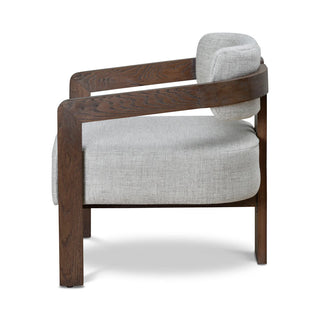 Courtney Linen Armchair - Walnut