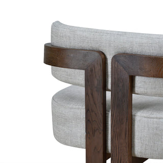 Courtney Linen Armchair - Walnut