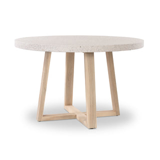 eTerrazzo 1.2m Round Dining Table - Ivory