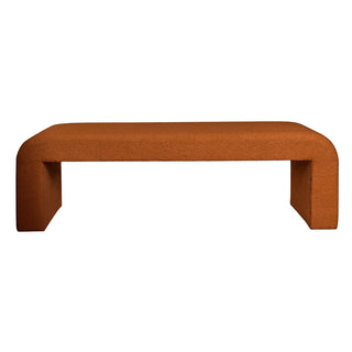 Felix Bench Seat - Boucle Curl - Natural Clay