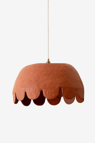 Scalloped Pendant Light - Clay - Large