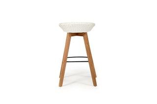 Oceanic Outdoor Backless Counter Stool - White