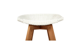 Oceanic Outdoor Backless Counter Stool - White