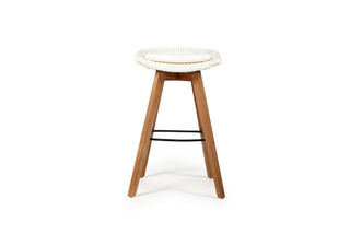 Oceanic Outdoor Backless Counter Stool - White