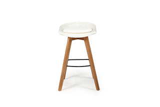 Oceanic Outdoor Backless Counter Stool - White