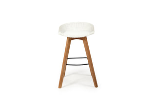 Oceanic Outdoor Backless Counter Stool - White