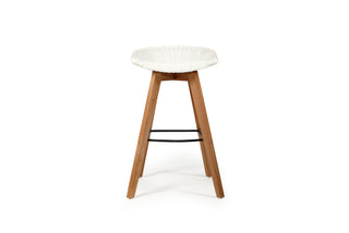 Oceanic Outdoor Backless Counter Stool - White