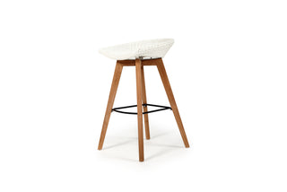 Oceanic Outdoor Backless Counter Stool - White