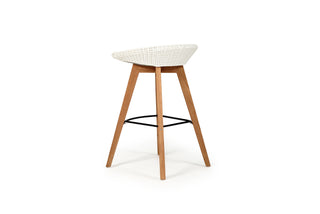 Oceanic Outdoor Backless Counter Stool - White