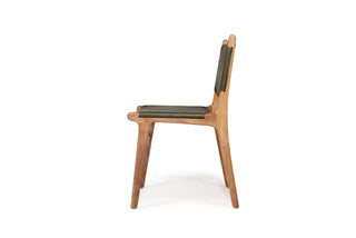 Nash Leather Side Chair - Olive