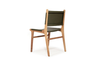 Nash Leather Side Chair - Olive