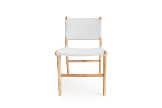 Nash Leather Side Chair - White