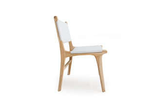 Nash Leather Side Chair - White