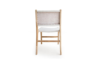 Nash Leather Side Chair - White