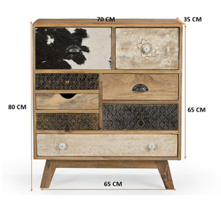 Scarlett Drawers with Cow Pattern - 8 drawers - PREORDER