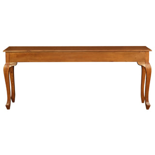 Queen Ann 3 Drawer Sofa Table - Light Pecan