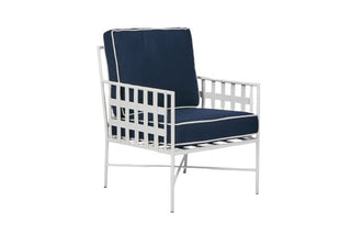 Sheffield Iron Outdoor Lounge Chair, White