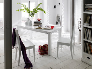 Halifax Extension Dining Table 160/200cm - White - PREORDER