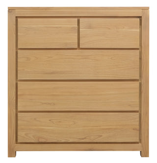 Amsterdam Solid Mindi Timber 5 Drawer Tall Boy