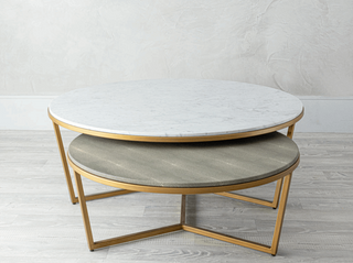 Anette Shagreen Round Coffee Table - 90cm