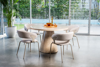 Blackwood Round Dining Table French Fawn