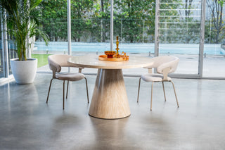 Blackwood Round Dining Table French Fawn