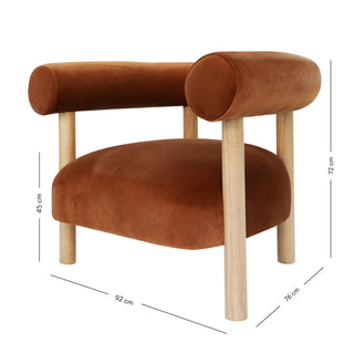 Rocco Chair - Velvet Burnt Caramel