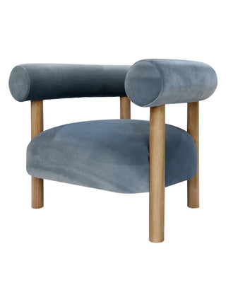 Rocco Chair - Velvet Steel Blue - PREORDER