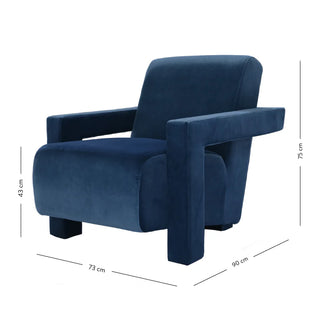 Blaise Armchair - Velvet Peacock Blue - PREORDER