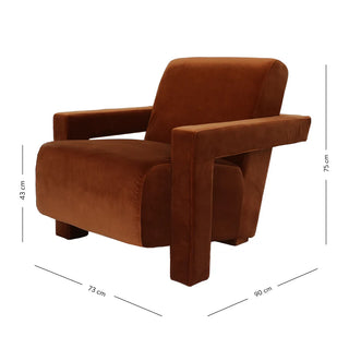 Blaise Armchair - Velvet Burnt Caramel - PREORDER