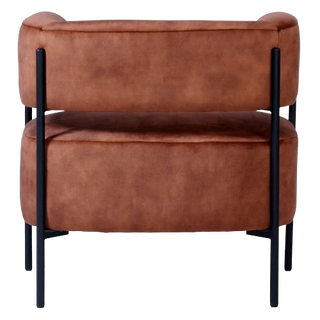 Teo Chair - Mottled Velvet Copper Brown