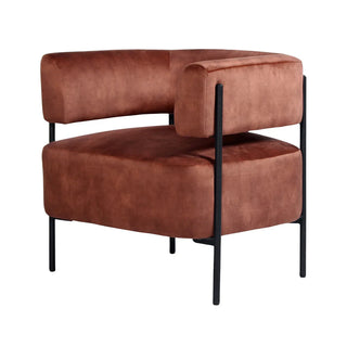 Teo Chair - Mottled Velvet Copper Brown