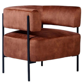 Teo Chair - Mottled Velvet Copper Brown