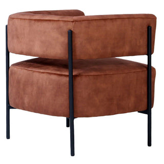 Teo Chair - Mottled Velvet Copper Brown