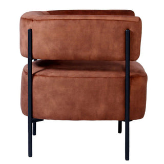 Teo Chair - Mottled Velvet Copper Brown