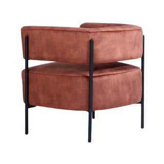 Teo Chair - Mottled Velvet Copper Brown