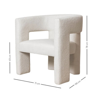 Bella Armchair - Boucle Curl White