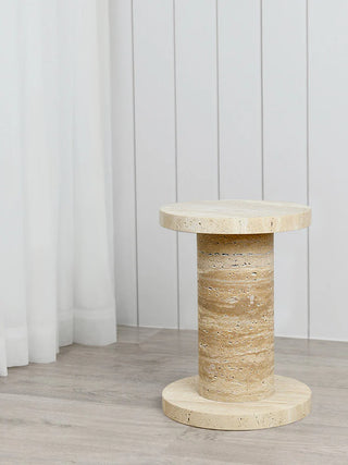 Olin Side Table Set - Travertine - PREORDER