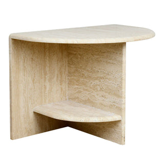 Archer Side Table in Marble - Beige - PREORDER