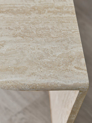 Archer Side Table in Marble - Beige - PREORDER