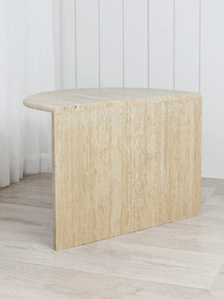 Archer Side Table in Marble - Beige - PREORDER